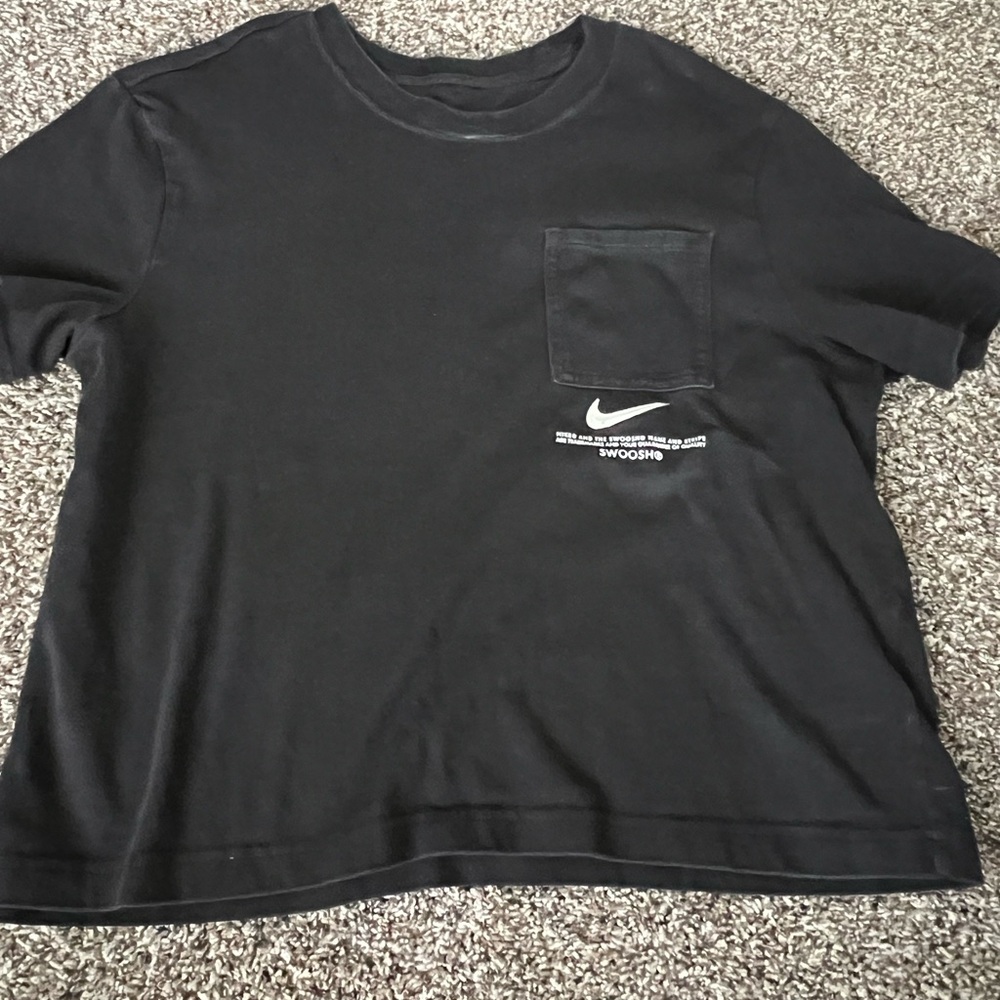 Nike Black Tee with Logo Accent